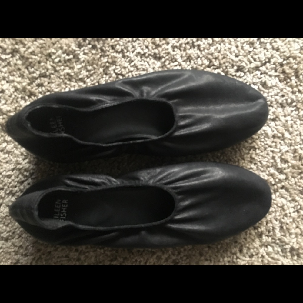 Eileen Fisher Black Size 11 Loafer/Wedge
